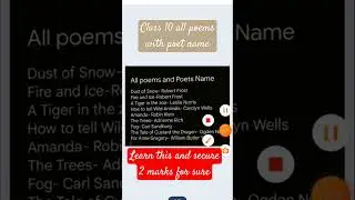 #class 10 all poems with poet name# NCERT# Important for half yearly and annual exam