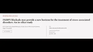 FKBP5 blockade may provide a new horizon for the treatment of stress‐associated disor... | RTCL.TV