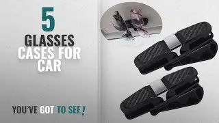 Top 10 Glasses Cases For Car [2018]: Hysagtek 2 Pcs Car Glasses Holder Sunglasses Clip Sun Visor