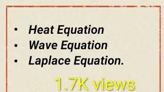 Heat Equation | Wave Equation | Laplace Equation #trb #tnset  #pde #heatequation #waveequation