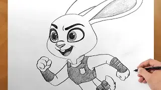 Draw Judy Hopps Step by Step &ndash; Easy Zootopia Sketch