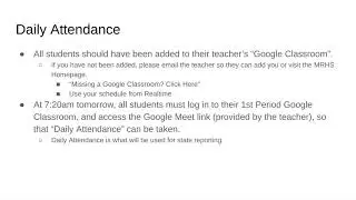 Day 1 at MRHS: What You Need to Know!