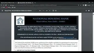 NHB National Housing Bank Requirement 2023 || 30 Vacancies