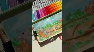 Arrtx Acrylic Marker Sketchbook Drawing #sketchbookart #art #arrtx #acrylicmarkers #animalart