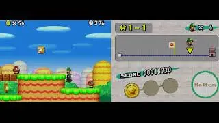 First level some hard for Luigi (New Super Mario Bros.)