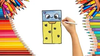 How To Draw cute Fridge Drawing, Painting & Coloring For Kids and Toddlers_ Child Art 🐋🌈🎨