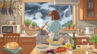 Rainy and Peaceful Day in a Wooden Cabin | Relaxing Anime-Style Ghibli Vlog