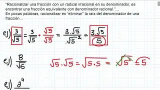 Racionalización de denominadores (CASO 1)