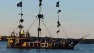 Homemade Pirate Ship on the Lake