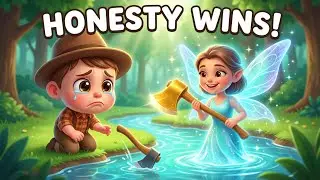 The Honest Woodcutter Story 🌳🧚 | Moral Story for Kids | English Fairy Tales