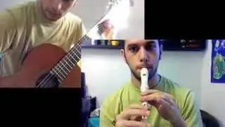 Zelda Gerudo Valley, in duet with myself (guitar+flute)