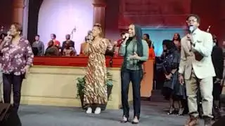 Sarah Johnson singing at Church