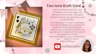 It's the LAST one for CHRISTMAS in JULY - Two Tone Kraft card