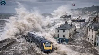 Storm Ingrid Slams England: 170 km/h💨 Winds Batter Cornwall as Train Is Swallowed by Floodwaters
