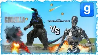 2021 Godzilla VS Terminator T800 SNPC Fight Garry's Mod