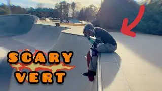 TERRIFYING FIRST 13 Foot Vert Drop In! 