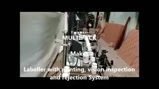 Round Sticker Labeling Machine with printing, vision inspection & rejection System #labelingmachine