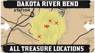 ALL Dakota River Bend Treasure Map Locactions
