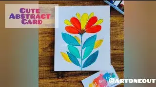 Cute Abstract Floral card in 5 minutes