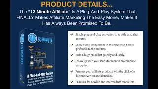 12 Minute Affiliate Review with my bonus