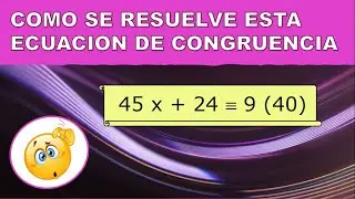 Ecuación lineal de Congruencia