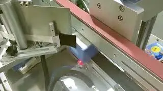 Automatic boxes corner labeling machine sticker turning labeller