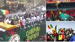 You Had to See This! Senegal’s AFCON Celebration Turns the City Gold 💛🎉🏆  Mane celebrates