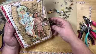 How To Make A Chain Closure For Journal - Junk Journal Series - Sewing Memory Book - Charm Closure