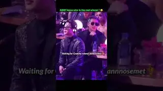 Jimin's🐥 mysterious laugh 😅 in the grammy award🏆#bts #fyp #shorts #btsshorts #short  #viralvideo💜