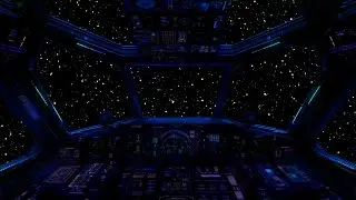 White Noise | Starship Hallway at Night | Quiet Space Ambience