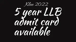 klee2022|| admit card published||