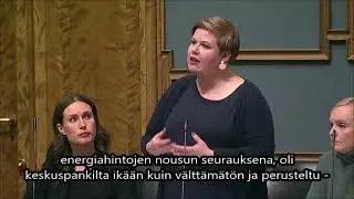 Sakari Puisto eduskunnan kyselytunti 23.2.2023. Valtiovarainministeri Saarikko vastaa.