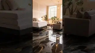 Watch a raw studio apartment transform into a luxury living space with a high-gloss metallic epoxy.