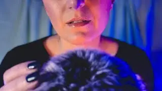 ASMR for sleep | fluffy mic scratching, hand sounds & movements, tongue clicking