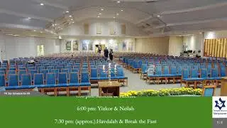 Kol Nidre Service 5784 — Temple Sholom, Vancouver, BC