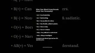 Blood Type Personality Traits: The Shocking Truth About Your Type