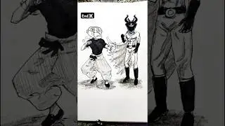 Gojo & Saitama ☠️ Speed Drawing StickMan 😳#shorts #anime #drawing #saitama #gojo