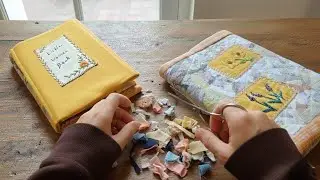 Turn Fabric Scraps into valuable item - Cozy Embroidered Patchwork Book cover