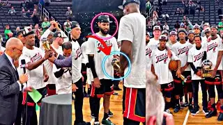 The Miami Heat full Celebration ECF champion ( ft. Caleb Martin did this his eye to Butler Trophy )