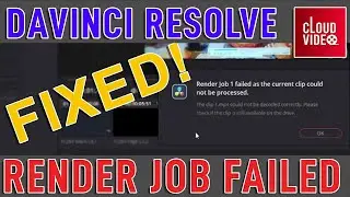 SOLVED Davinci Resolve Render Job Failed / Easy quick fix