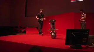 TEDxZurich-Corsin Gwerder and Lukas Limacher-Show their one-wheeled robot