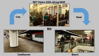 RET Metro Type T (5239) rit Coolhaven - Beurs