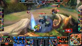 T8 Slooshi LeBlanc Stylish Kill on CST Cris - T8 vs CST - 2015 NA LCS Highlight