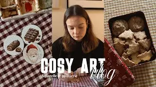 Calendrier de l’Avent à l’aquarelle & biscuits de Noël | cosy art vlog 🍪👩🏻‍🎨