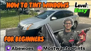 How to window tint a car (Nissan sentra 2012)Easy