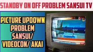 Picture problem in Sansui crt tv. Videocon / sansui/ akai colour TV repair Hindi.