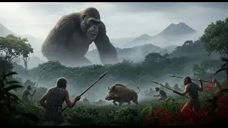 Life 2 Million Years Ago | King Kong & the Homo habilis Group Surviving by Hunting Wild Boars