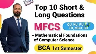 10 самых важных вопросов по MFCS (короткие и длинные) 2025-26 BCA I семестр 1-й семестр OU PU