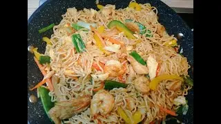 The Best Homemade Noodles With Shrimp And Chicken