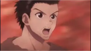 Ging Freecs First Appearance English Dub, Ging rides a magical beast on top of a magical beast